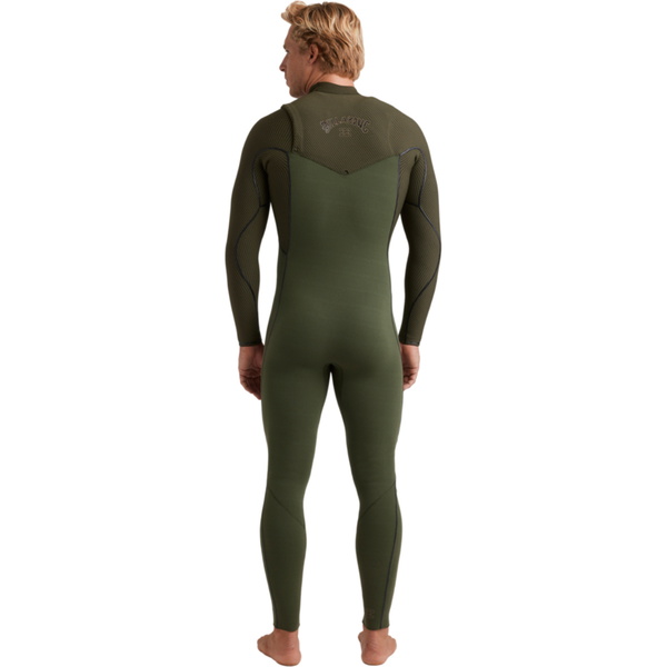 2025 Billabong Mens Furnace Natural 4/3mm Chest Zip Wetsuit 24AW193501 - Military